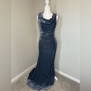 NWT Revelry Faith Velvet Dress Bridesmaid Indie Blue